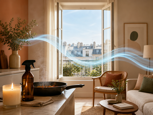 Sources de pollution intérieure et fenêtre ouverte pour renouveler l’air du logement