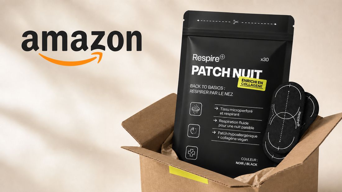 Respire+ disponible sur Amazon – patch de nuit et colis